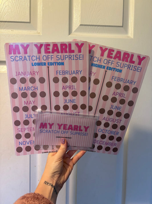 My Yearly Scratch Off Surprise Savings Challenge
