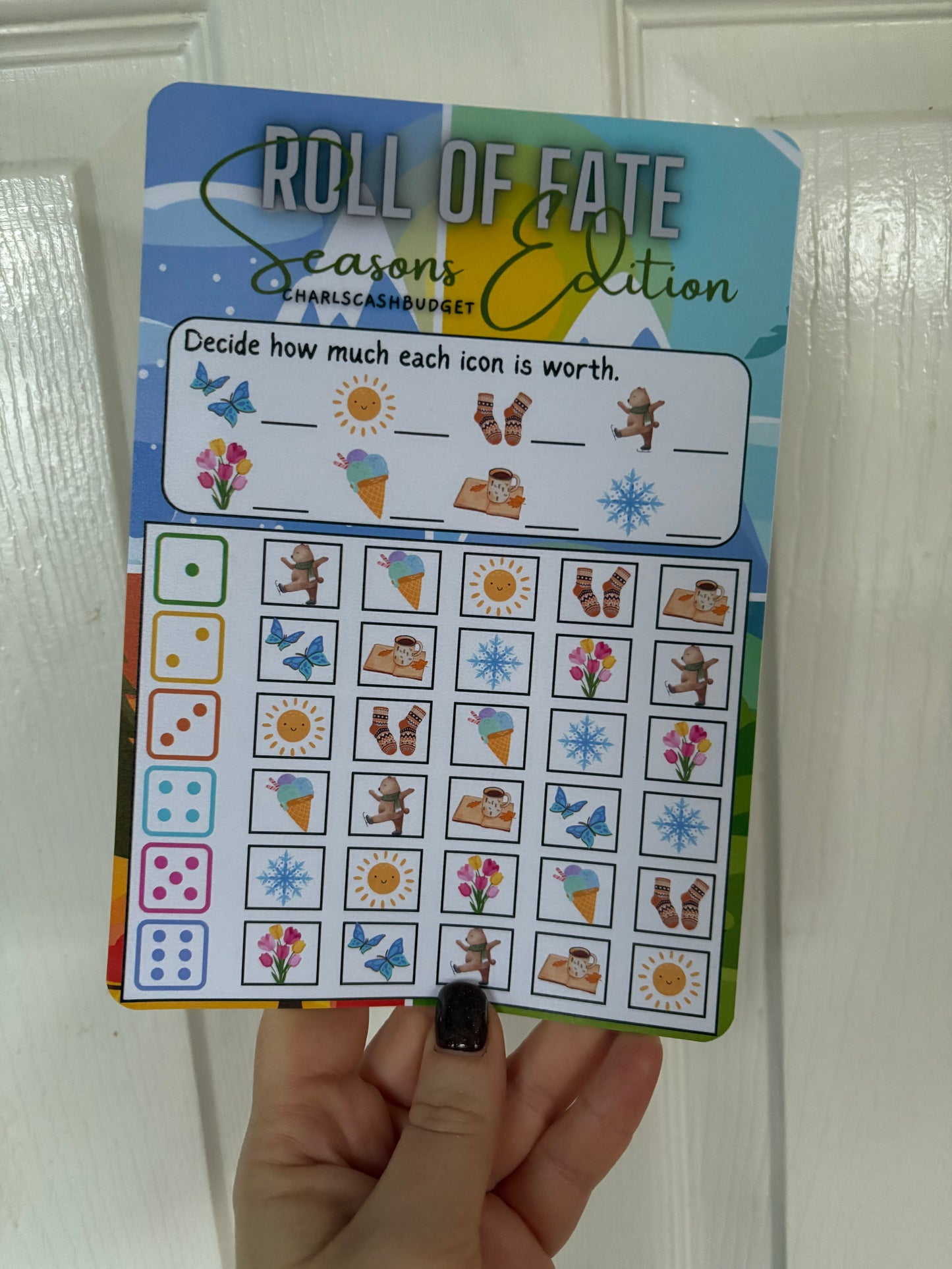 Roll of Fate - Seasons Edition A5 Savings Challenge