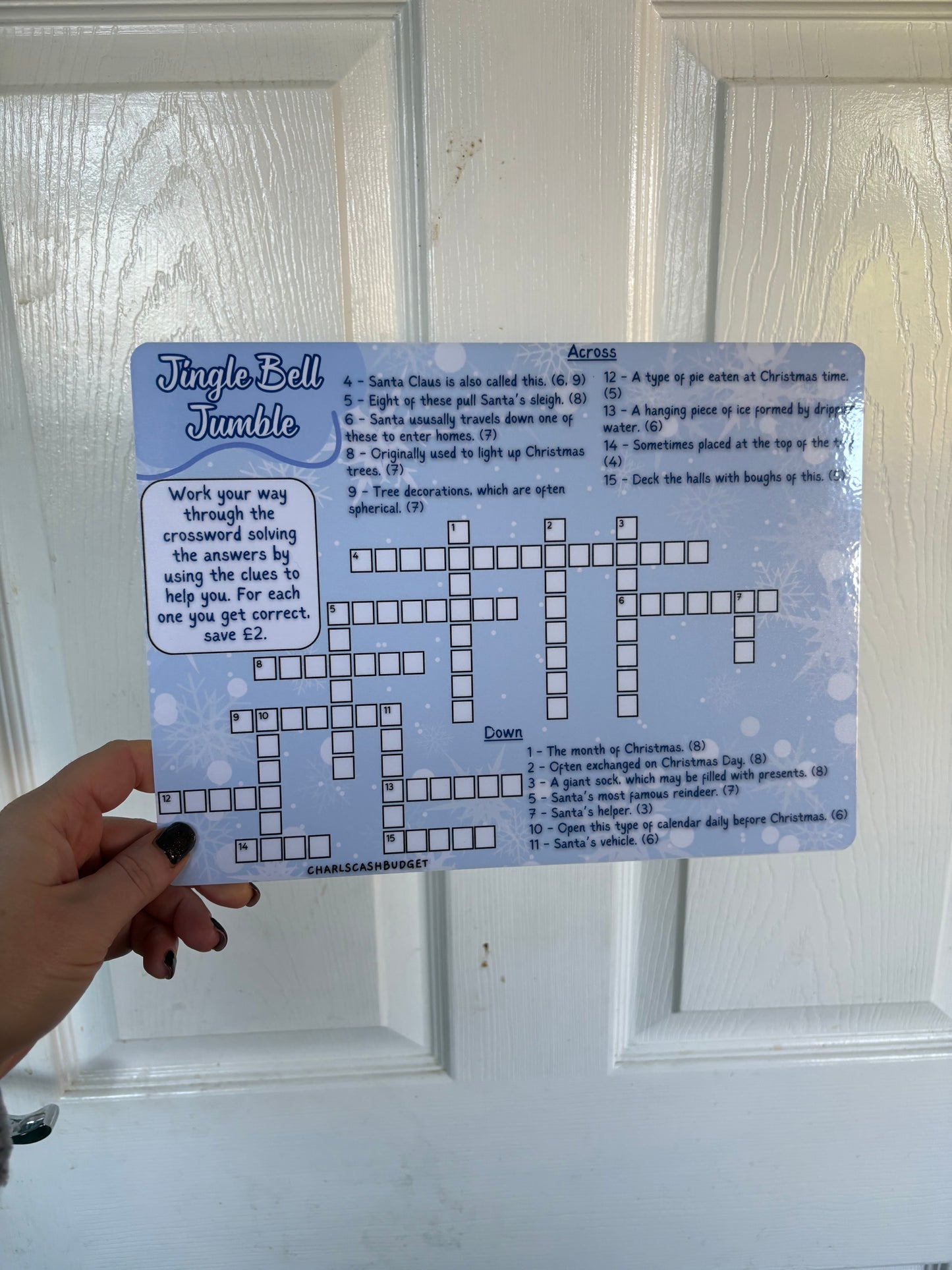 Jingle Bells Jumble Savings Challenge