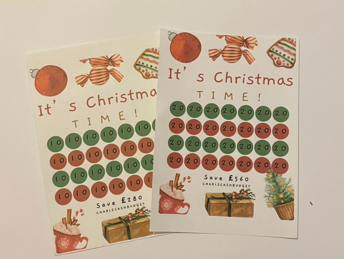 Christmas Money Tin Stickers