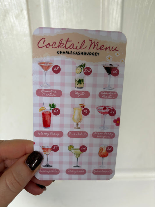 Cocktail Menu Savings Challenge