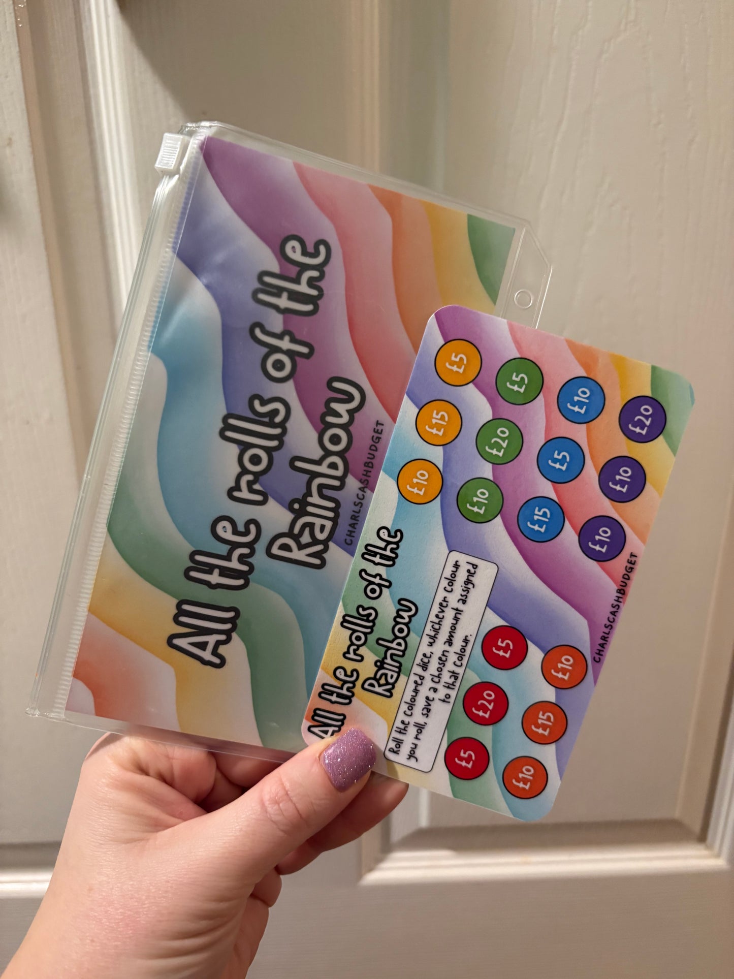 All the rolls of the Rainbow Savings Challenge