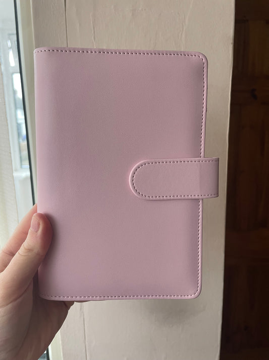 Pale Pink A6 Budget Binder