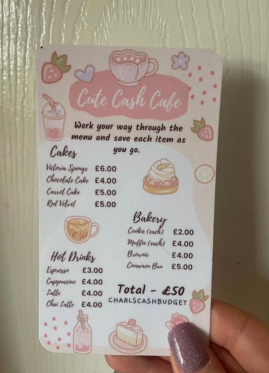 Cute Cash Cafe Savings Challenge